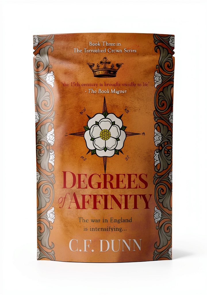 Kindle edition of The Tarnished Crown Series on a tablet screen