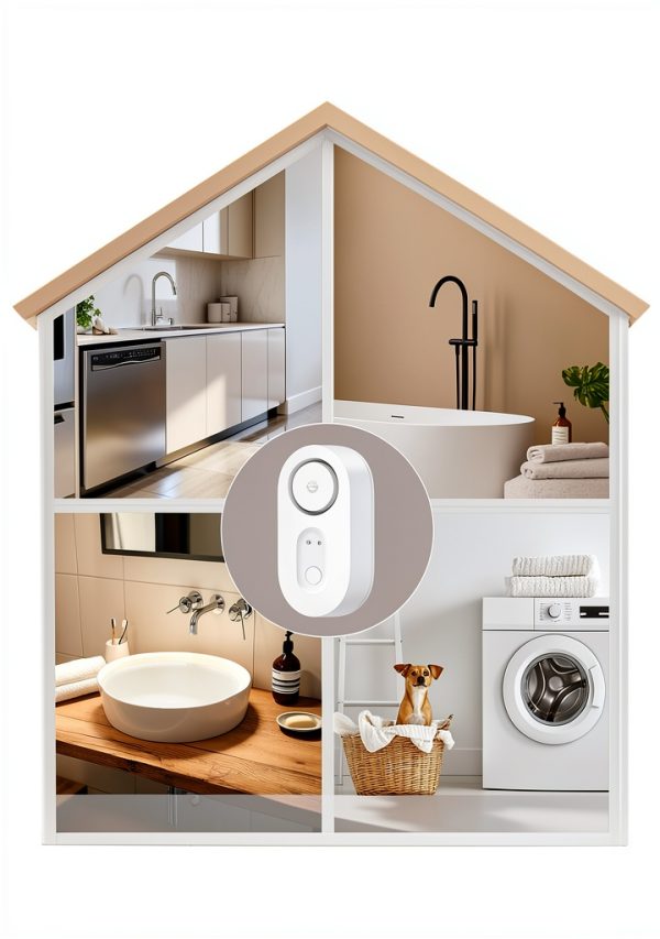 GoveeLife Water Leak Sensor H5059 Tabletop 105dB Alarm with Batteries-5
