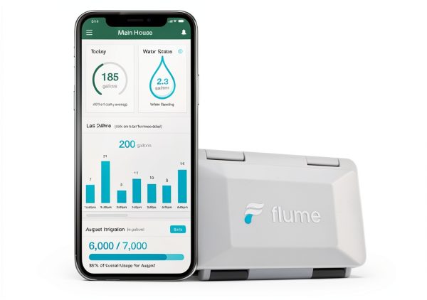 Smart Water Meter Flume F2000 Voice-Controlled Tabletop Monitor-0