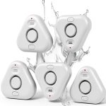 Water Leak Detector STECHRO WD76 5 Sensors White Battery Powered-0