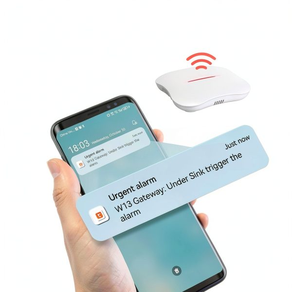 METAK Water Leak Detector 6 Sensor + 1 Gateway White Wi‑Fi System-3