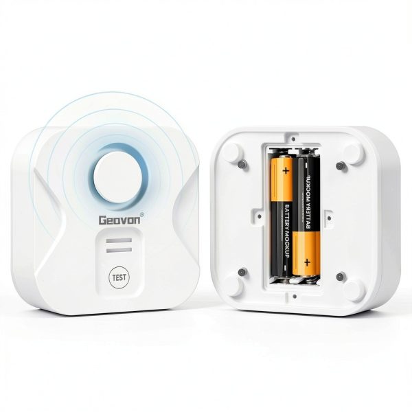 Geevon Water Leak Detector Alarm 100dB Battery Operated Floor Mount-4