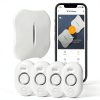 METAK Water Leak Detector 6 Sensor + 1 Gateway White Wi‑Fi System-0