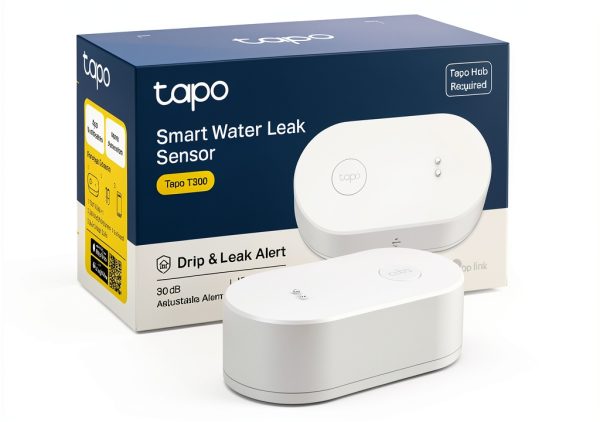 TP-Link Tapo T300 Water Leak Sensor with 3 Year Battery and 90dB Alarm-0