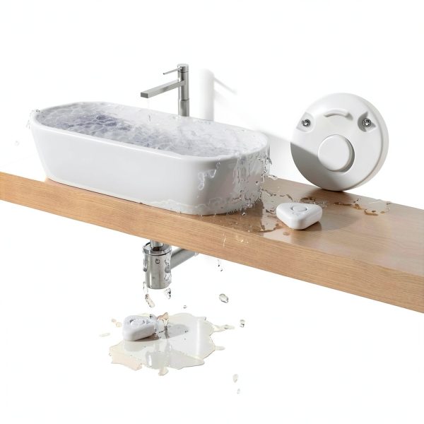 Water Leak Detector STECHRO WD76 5 Sensors White Battery Powered-3