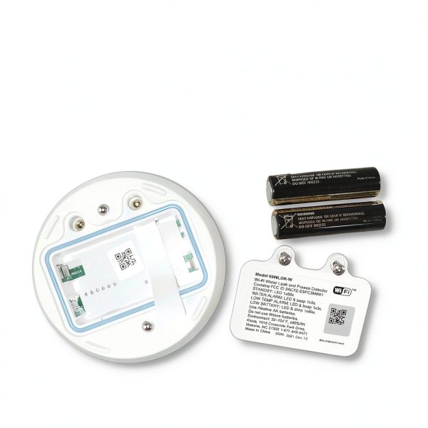 Water Leak Detector Kidde WiFi Battery Powered White Compact Sensor-7
