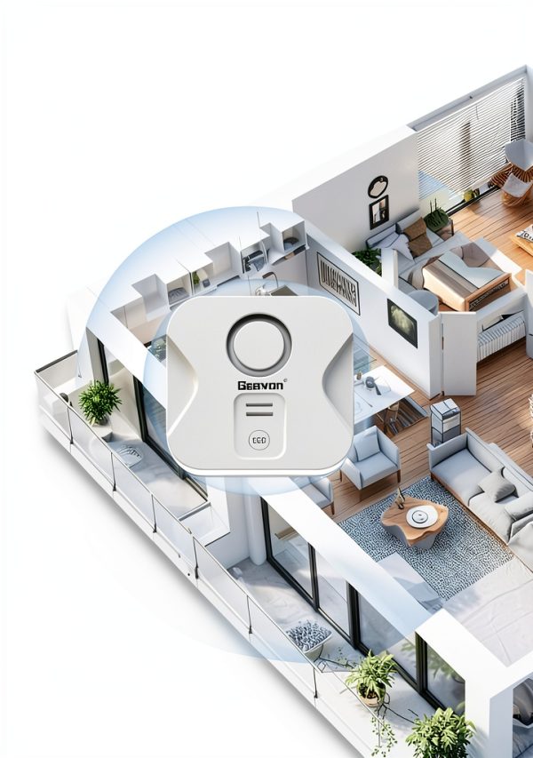 Geevon Water Leak Detector Alarm 100dB Battery Operated Floor Mount-2