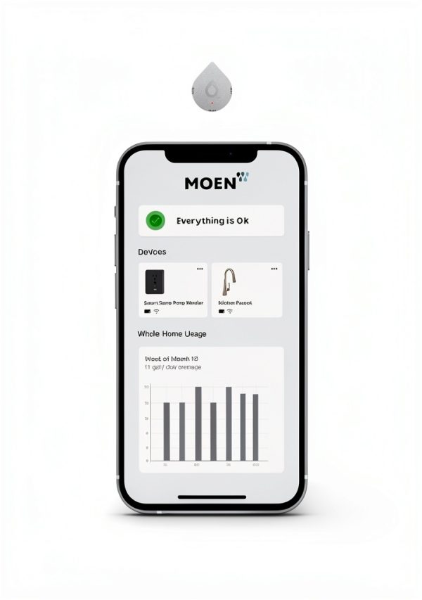 Moen Smart Leak Detector White 3 Sensor Kit with 48 Inch Remote Cable-6