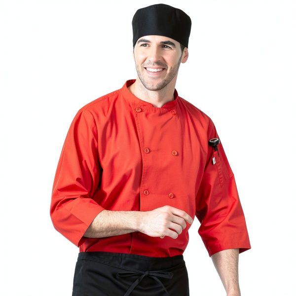 Uncommon Threads Unisex Epic 3/4 Sleeve Buttoned Chef Shirt with Vents-3