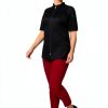 Chef Works Women's Arcadia Chef Coat - Grey Stretch Fabric, Raglan-4