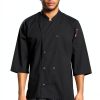 Uncommon Threads Unisex Epic 3/4 Sleeve Buttoned Chef Shirt with Vents-0