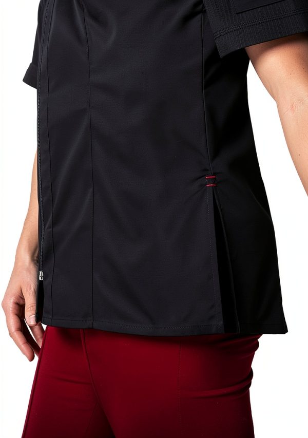 Chef Works Women's Arcadia Chef Coat - Grey Stretch Fabric, Raglan-3