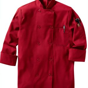 Red Kap womens Long Sleeve Ten Button Chef Coat With Mimix and Oilblok-0