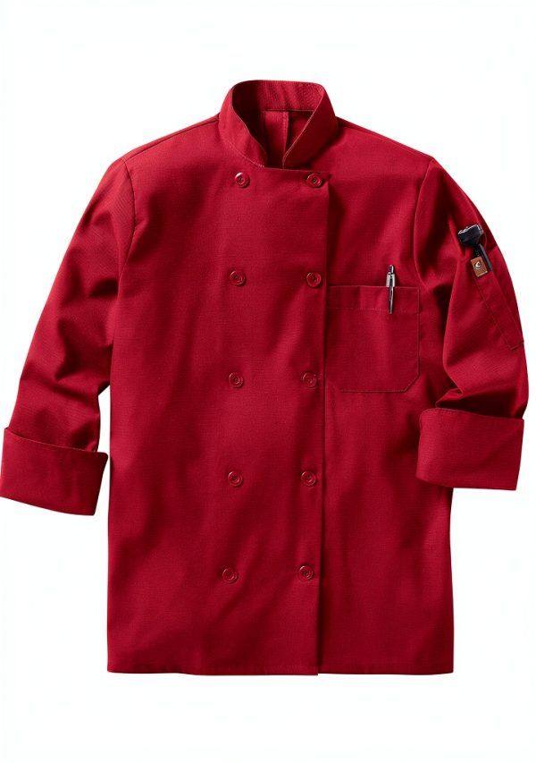 Red Kap womens Long Sleeve Ten Button Chef Coat With Mimix and Oilblok-0