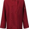 Red Kap womens Long Sleeve Ten Button Chef Coat With Mimix and Oilblok-2