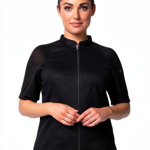 Chef Works Women's Arcadia Chef Coat - Grey Stretch Fabric, Raglan-0