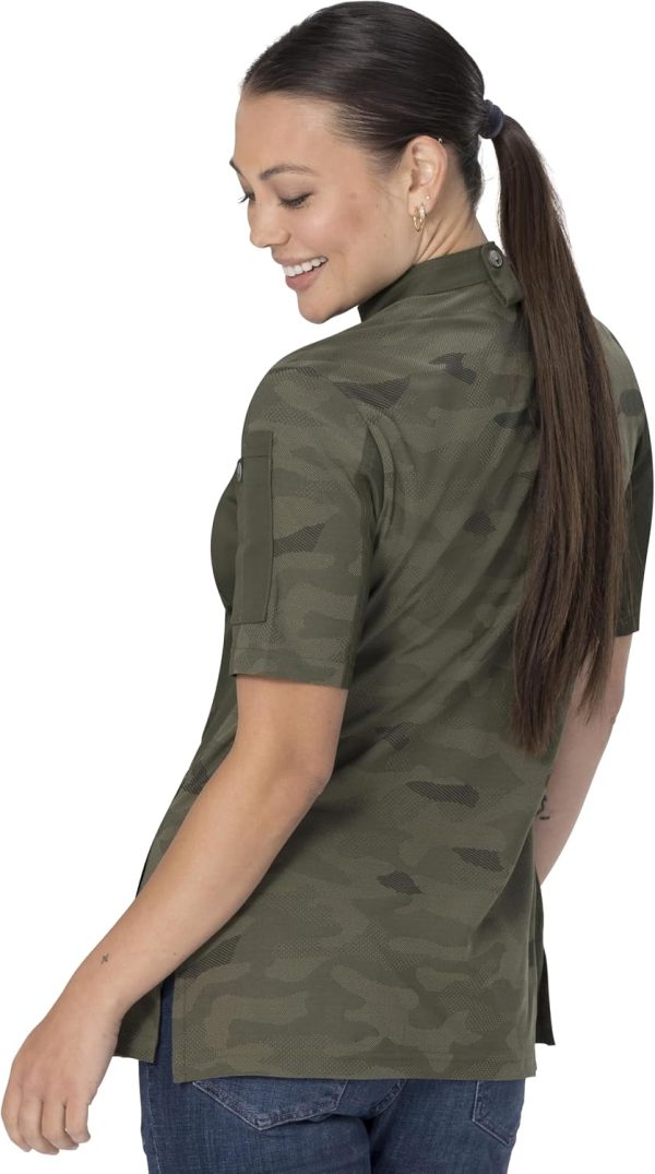 Chef Works Women's Mojave Short Sleeve Chef Coat Olive XL-2