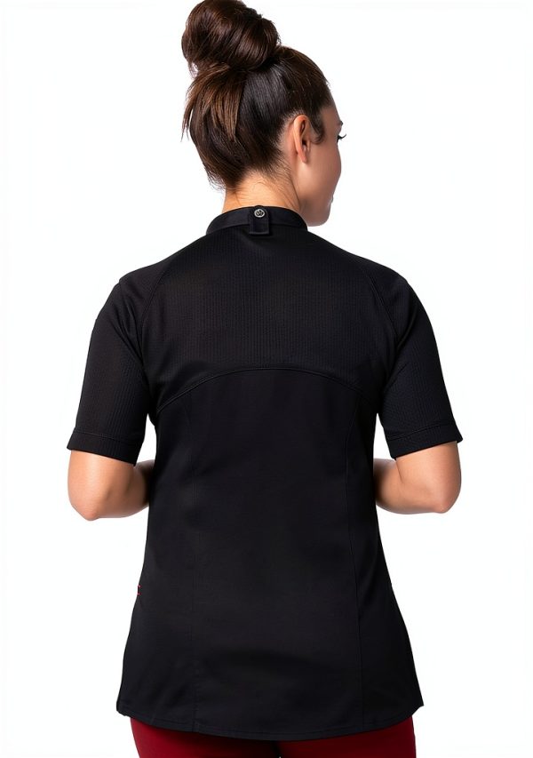 Chef Works Women's Arcadia Chef Coat - Grey Stretch Fabric, Raglan-1