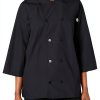 Uncommon Threads Unisex Epic 3/4 Sleeve Buttoned Chef Shirt with Vents-5